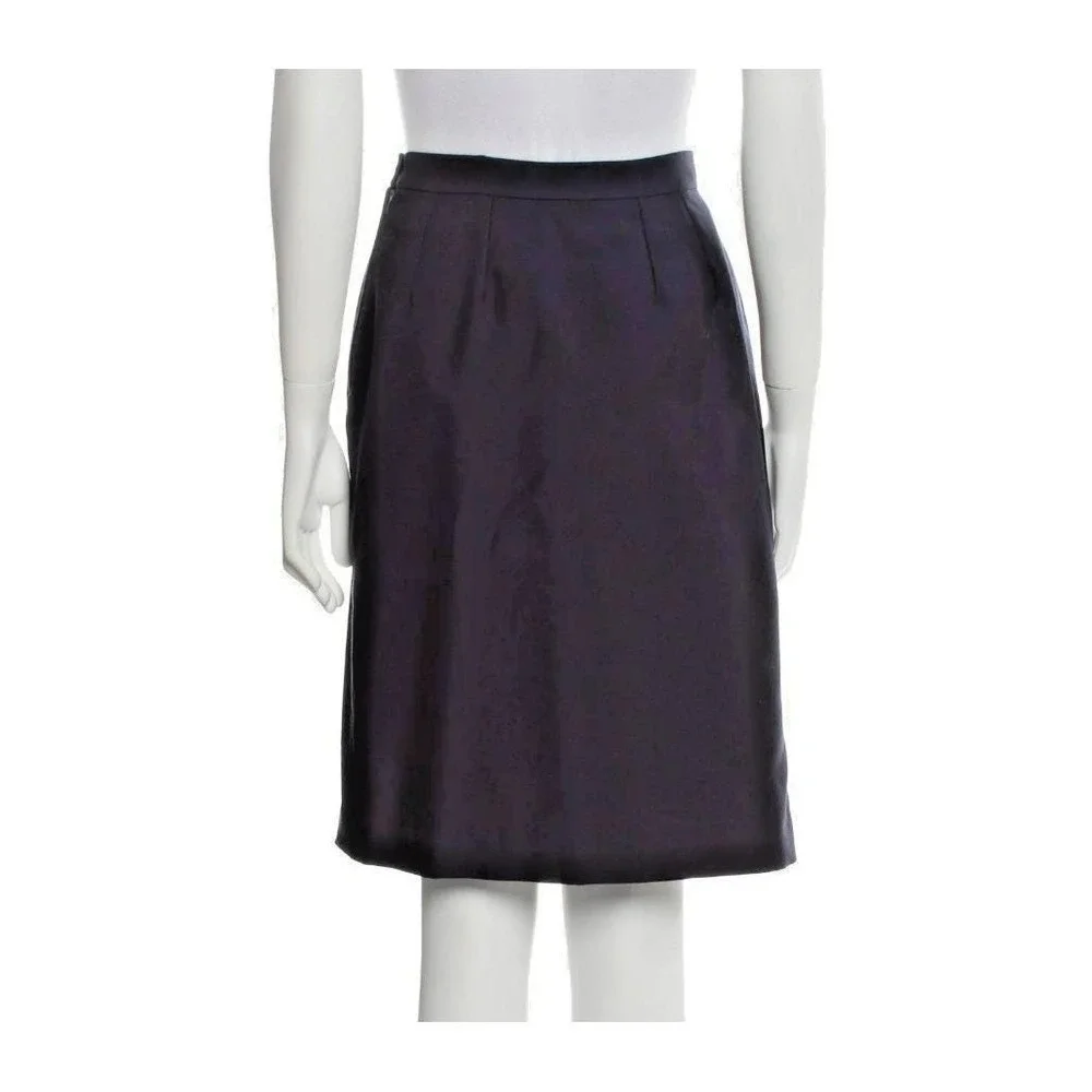 Vintage Celine Paris 1990s Black Pleated Skirt‎ FR 40 US 8 Zip
